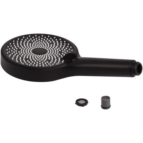 Лійка для ручного душу Qtap Rucni D 130 мм округла QTRUC125BLM45953 Black Matt