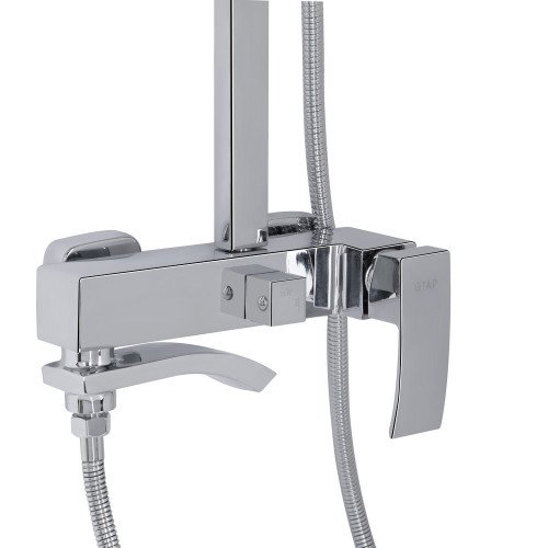 Душова система універсальна Qtap Swan Cascada на три споживача (з виливом) QTSWA111CRM45566 Chrome