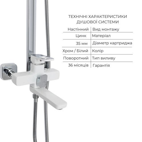 Набір змішувачів Wawel 001 + Wawel 1030 White