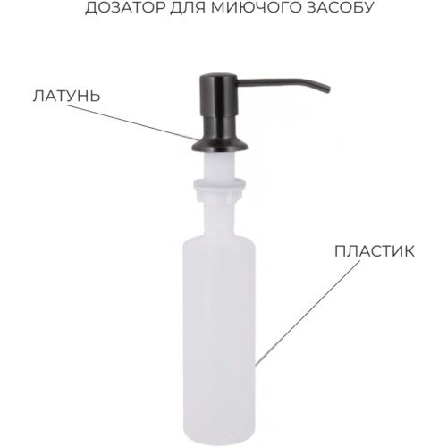 Акційний набір Lidz: мийка Handmade H4545 Black PVD Decor 2,5/0,5 мм + K01B Корзина для кухонной мойки