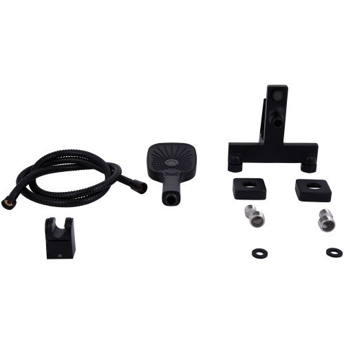Змішувач для ванни Qtap Gemini (з душовим гарнітуром) QTGEM259BLM45682 Black Matt