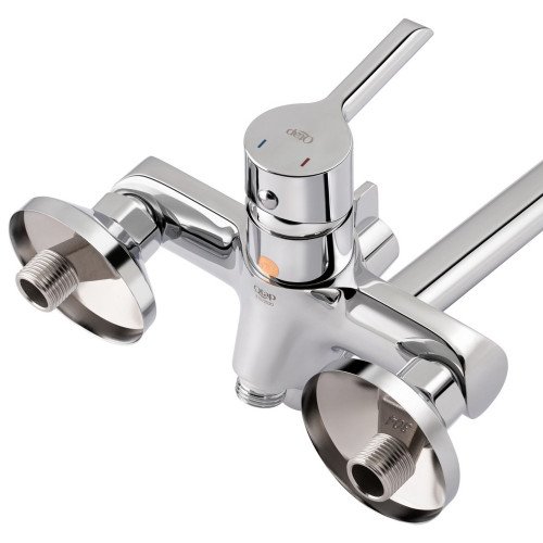 Смеситель для ванны Qtap Grand с поворотным изливом (c душевым гарнитуром) QTGRACRM005 Chrome