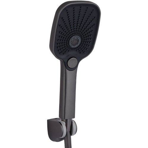 Смеситель для ванны Qtap Gemini (c душевым гарнитуром) QTGEM259GMB45684 Gunmetal Black PVD