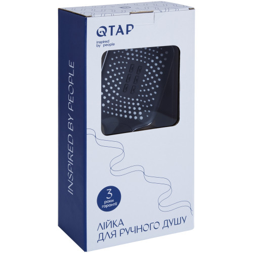 Лейка для ручного душа Qtap Rucni 140x110 мм прямоугольная QTRUC125CRM45954 Chrome