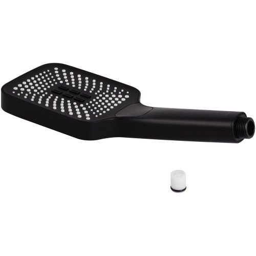 Лійка для ручного душу Qtap Rucni 140x110 мм прямокутна QTRUC125BLM45955 Black Matt