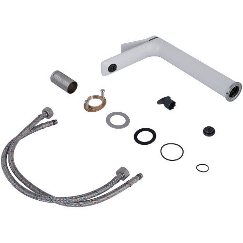 Смеситель для раковины Qtap Presto высокий QTPRE269CRW45577 Chrome/White