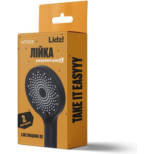 Лійка для ручного душу Lidz Niagara 32 120 мм округла LDNIA32BLM47555 Matt Black