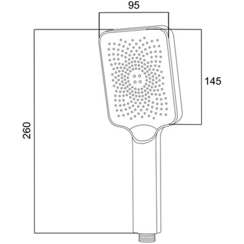 Лійка для ручного душу Lidz Niagara 33 145x95 мм прямокутна LDNIA33BLM47557 Black Matt
