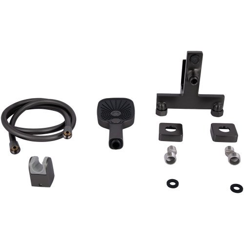 Змішувач для ванни Qtap Gemini (з душовим гарнітуром) QTGEM259GMB45684 Gunmetal Black PVD