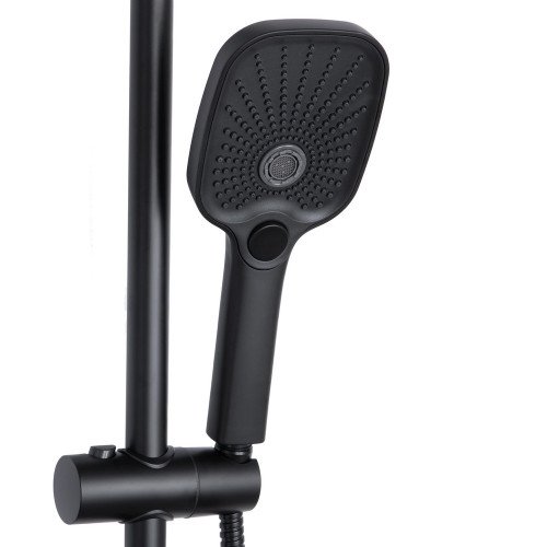 Душова система універсальна Qtap Gemini на три споживача (з виливом) QTGEM111BLM45686 Black Matt