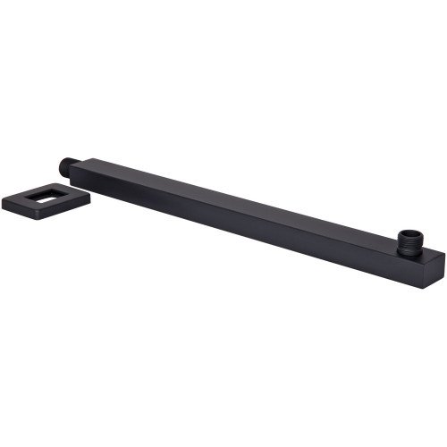Кронштейн для верхнього душу Qtap Trubice 400 мм прямокутний QTTRU120BLM45929 Black Matt