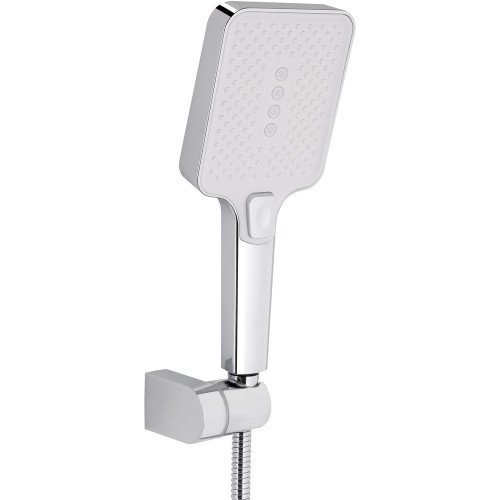 Змішувач для ванни Qtap Swan Cascada з поворотним виливом (з душовим гарнітуром) QTSWA260CRW45569 Chrome/White