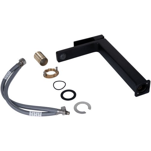 Смеситель для раковины Qtap Gemini высокий QTGEM269BLM45678 Black Matt