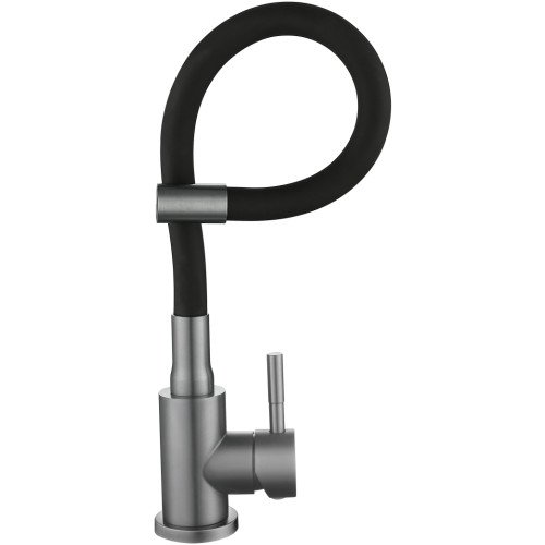 Смеситель для кухни Lidz Aria 015F3 (k35) с гибким изливом LDARI015F3BGRP49564 Graphite/Black