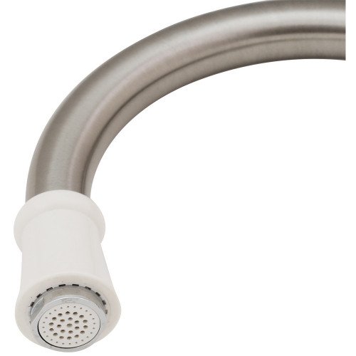 Проточний кран для кухні Lidz Warm 059 LDWAR059WNK35878 White / Nickel