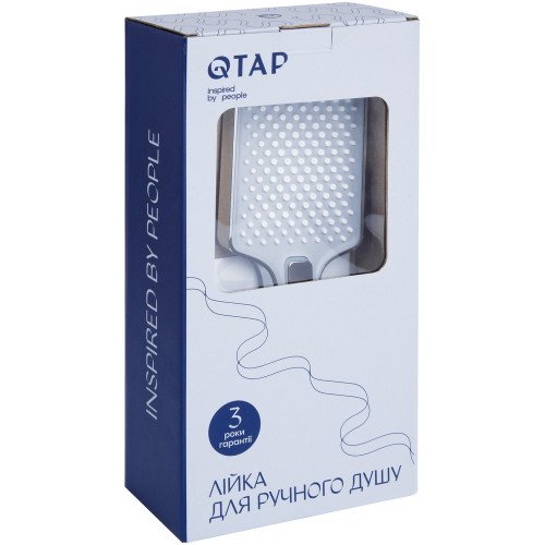 Лейка для ручного душа Qtap Rucni 140x95 мм прямоугольная QTRUC125CRM45958 Chrome