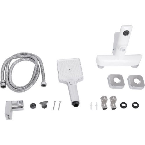 Смеситель для ванны Qtap Presto (c душевым гарнитуром) QTPRE259CRW45579 Chrome/White