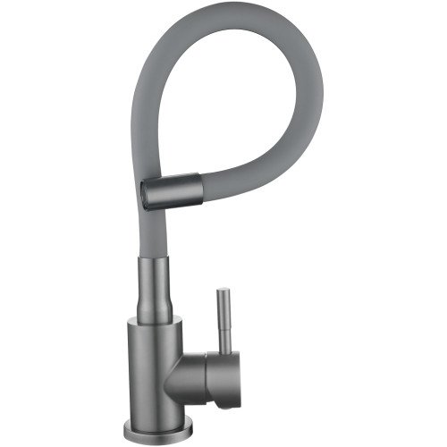 Смеситель для кухни Lidz Aria 015F3 (k35) с гибким изливом LDARI015F3GGRP49565 Graphite/Grey