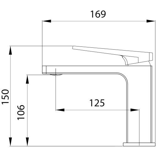 Смеситель для раковины Gemini Loop QTGEM2701CRM45699 Chrome