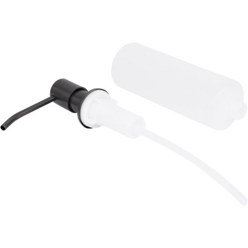 Дозатор для миючого засобу Lidz Acsis LA30 Brushed Black PVD, круглий LDACSLA30BLM49827
