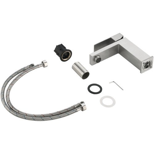 Смеситель для раковины низкий Lidz Helix 001F (k35) LDHEL001FNKS49178 Nickel