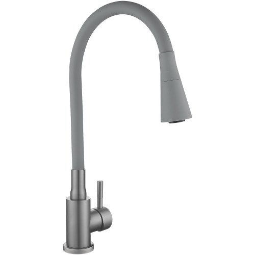 Смеситель для кухни Lidz Aria 015F31 (k35) с гибким изливом LDARI015F31GGRP49567 Graphite/Grey