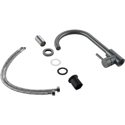 Смеситель для кухни Lidz Aria 015F (k35) LDARI015FGRP49559 Graphite