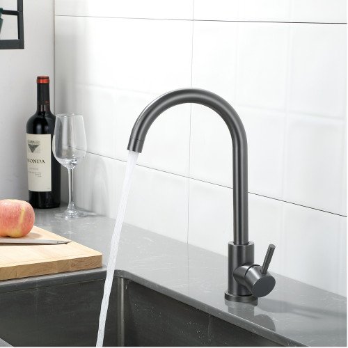 Смеситель для кухни Lidz Aria 015F (k35) LDARI015FGRP49559 Graphite