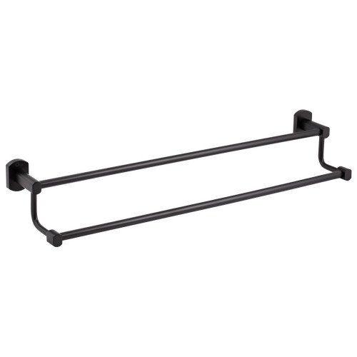 Держатель для полотенца Qtap Liberty двойной 600 мм QTLIBBLM1148 Black