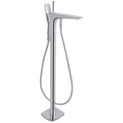 Смеситель для ванны Qtap Podlaha напольный (c душевым гарнитуром) QT19103VDC Chrome