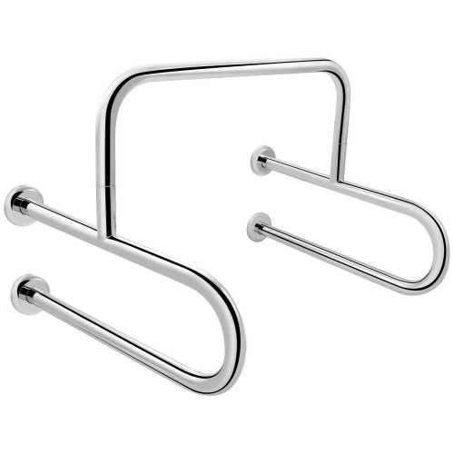 Поручень двойной для писсуара Qtap Freedom 600x520 Chrome QT229188CHR Поручень двойной для писсуара Qtap Freedom 600x520 Chrome QT229188CHR