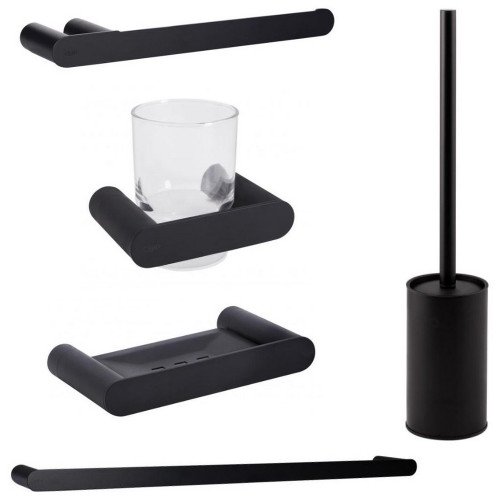 Набор аксессуаров для ванной Qtap Scorpio Black Matt 1 (5 в 1) Набор аксессуаров для ванной Qtap Scorpio Black Matt 1 (5 в 1)