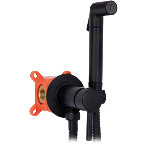 Набор для гигиенического душа Qtap Inspai-Varius округлый QTINSVARBСRV00440001 Black Matt