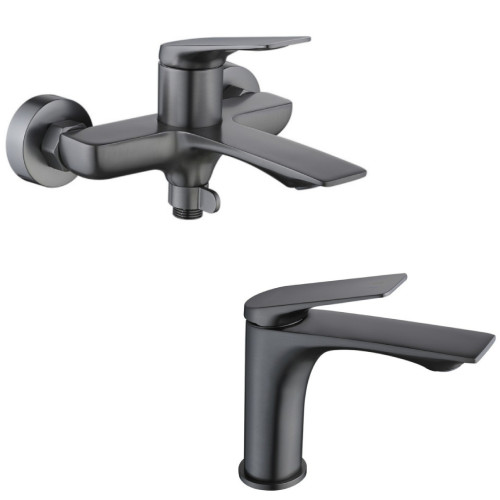 Набір 2в1 Qtap Vlasta New (з душовим гарнітуром) QTVLA259GMB45643 Gunmetal Black PVD + Qtap Vlasta New QTVLA270GMB45641 Gunmetal Black PVD Набір 2в1 Qtap Vlasta New (з душовим гарнітуром) QTVLA259GMB45643 Gunmetal Black PVD + Qtap Vlasta New QTVLA270GMB45641 Gunmetal Black PVD