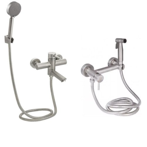 Набір 2в1 змішувач для ванни lidz aria 006 + набір для гігієнічного душу lidz aria 110 Набір 2в1 змішувач для ванни lidz aria 006 + набір для гігієнічного душу lidz aria 110