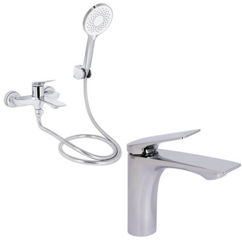 Набір 2в1 Qtap Vlasta New (з душовим гарнітуром) QTVLA259CRM45642 Chrome + Qtap Vlasta New QTVLA270CRM45640 Chrome