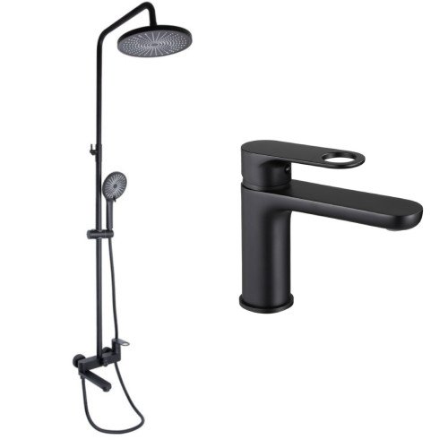 Набір 2в1 Qtap Jay на три споживача (з виливом) QTJAY111BLM45549 Black Matt + Qtap Jay QTJAY270BLM45545 Black Matt Набір 2в1 Qtap Jay на три споживача (з виливом) QTJAY111BLM45549 Black Matt + Qtap Jay QTJAY270BLM45545 Black Matt